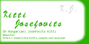 kitti josefovits business card